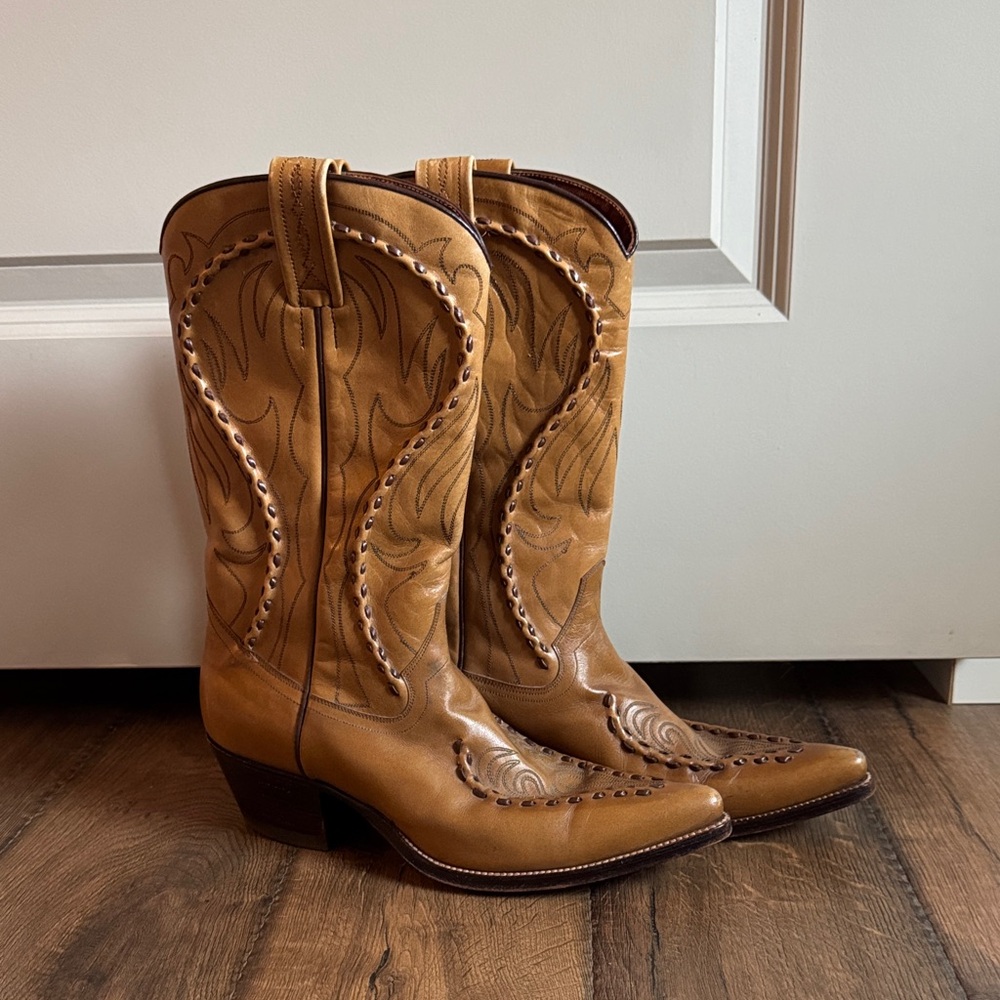 Dan Post Tan Western Leather Boots